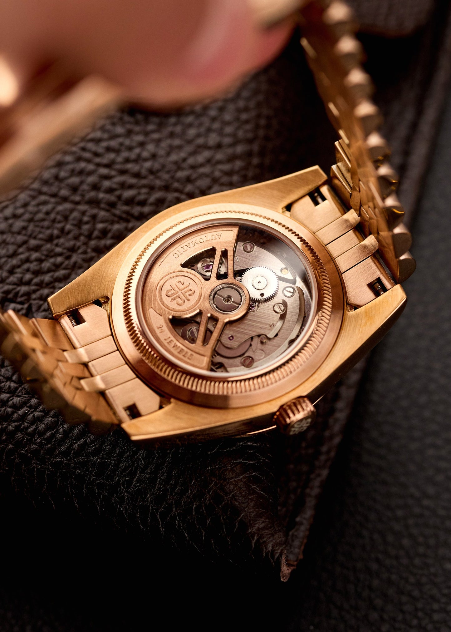 The "Just Date" 39mm - Rose & Olive Arabic