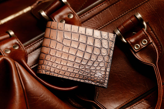 Ebony Nile Crocodile bifold wallet - a testament to the art of personal luxury