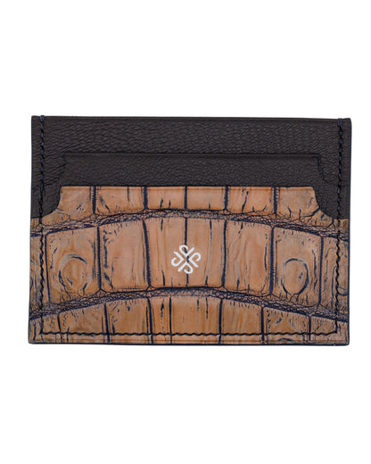 Cardholder - Ebony Nile Crocodile