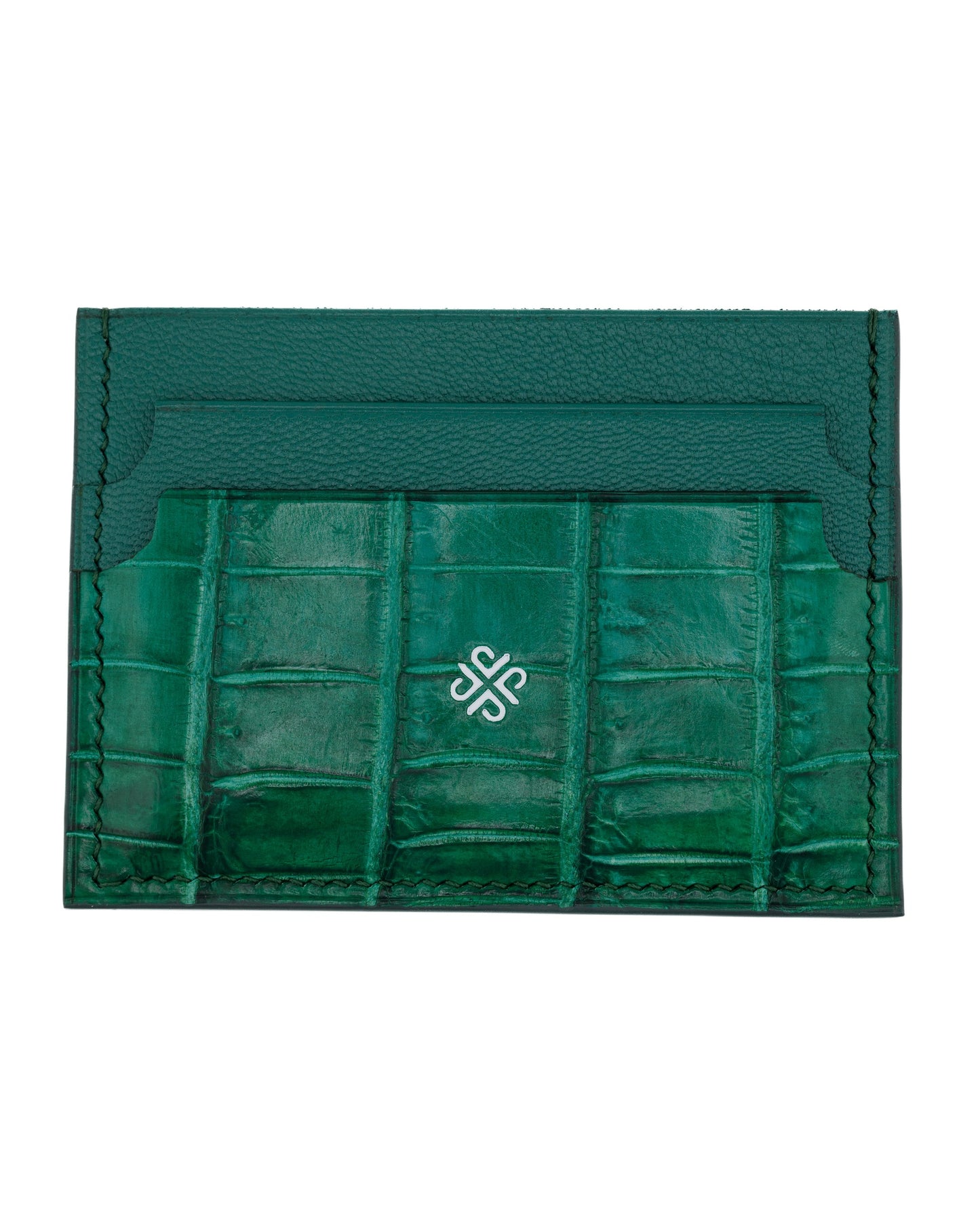 Cardholder - Emerald Green Crocodile