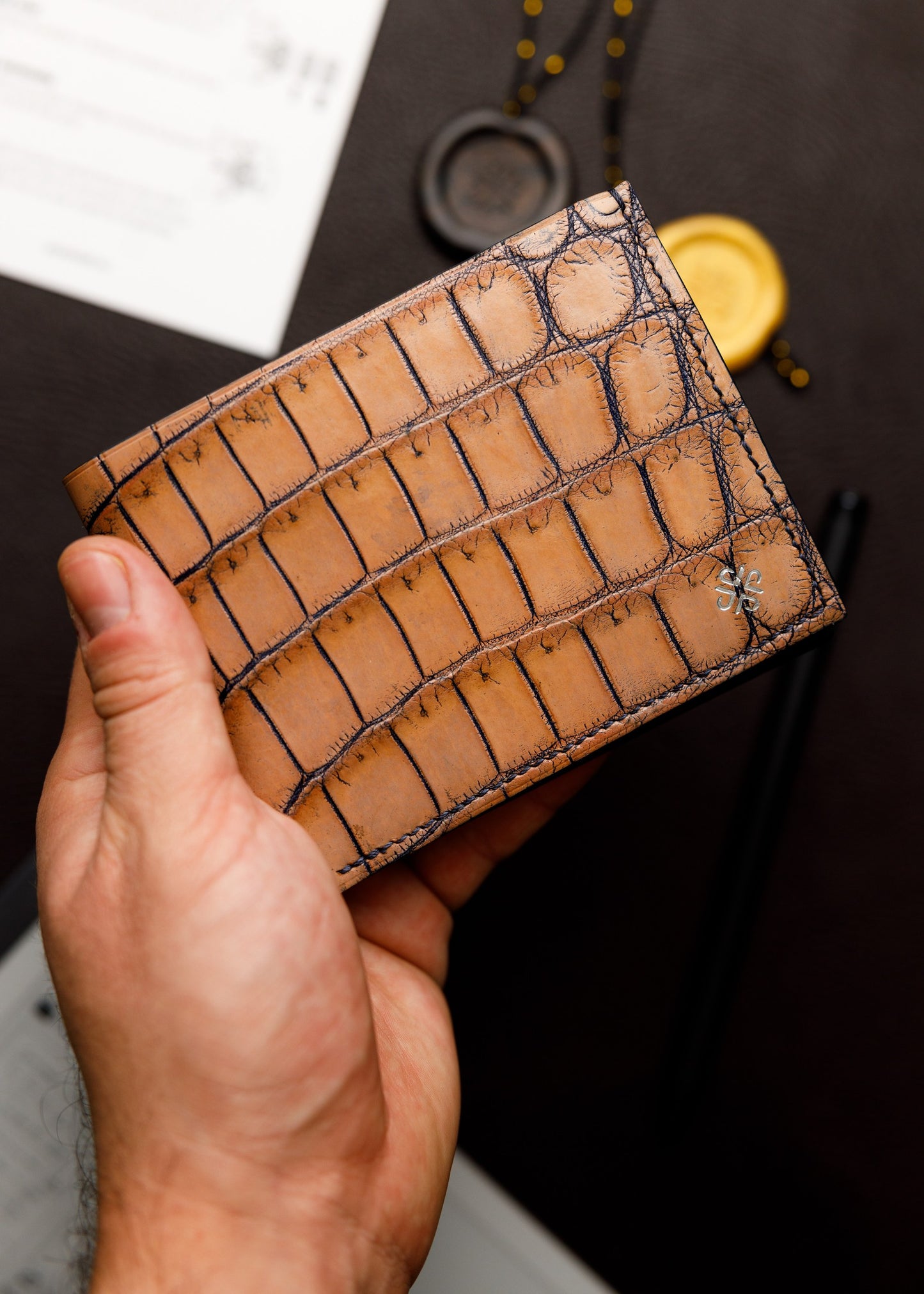 Bifold Wallet - Ebony Nile Crocodile