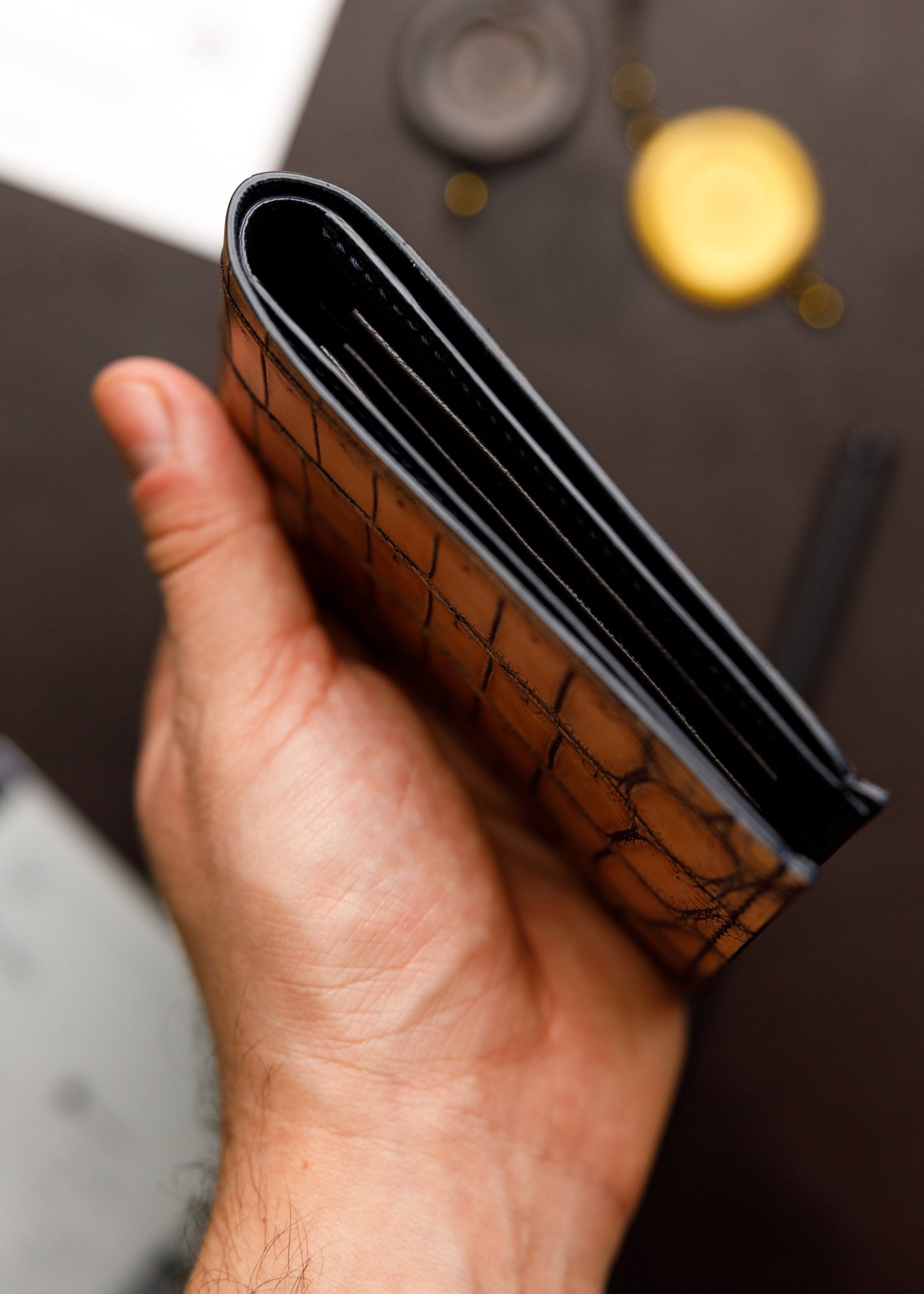 Bifold Wallet - Ebony Nile Crocodile