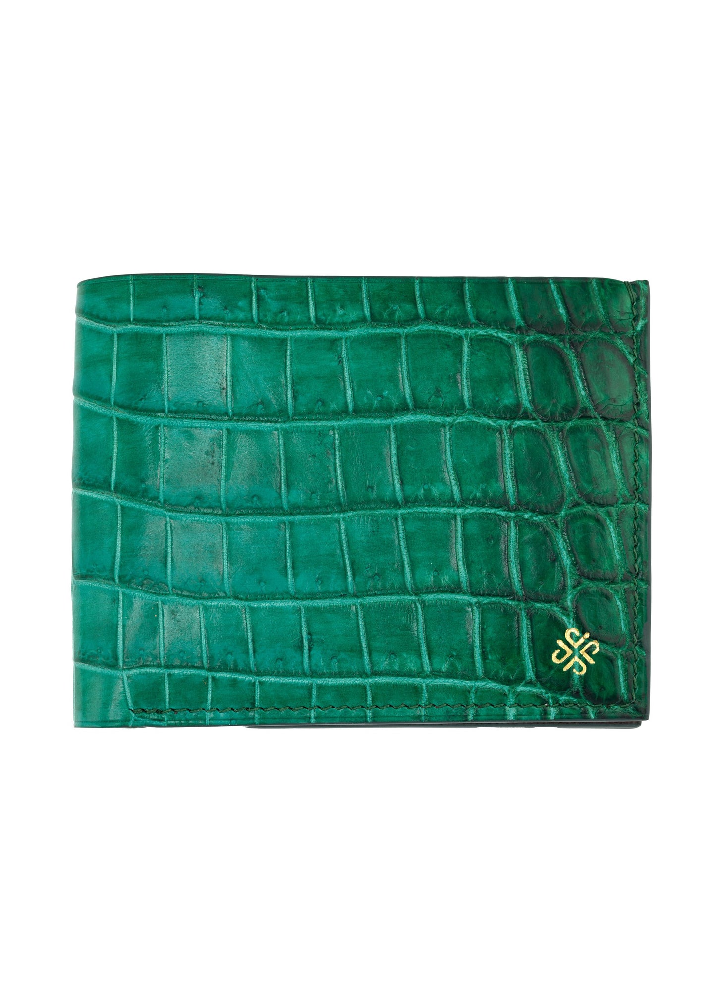 Bifold Wallet - Emerald Green Crocodile