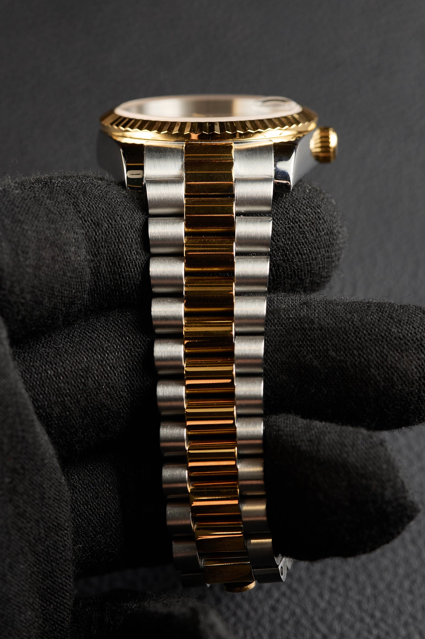 The "Lady Just" - 2 Tone Gold Baguette
